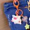 Cartoon Roast Suckling Pig Keyring Funny Toast Pretzel Keychain  Bag Hanging