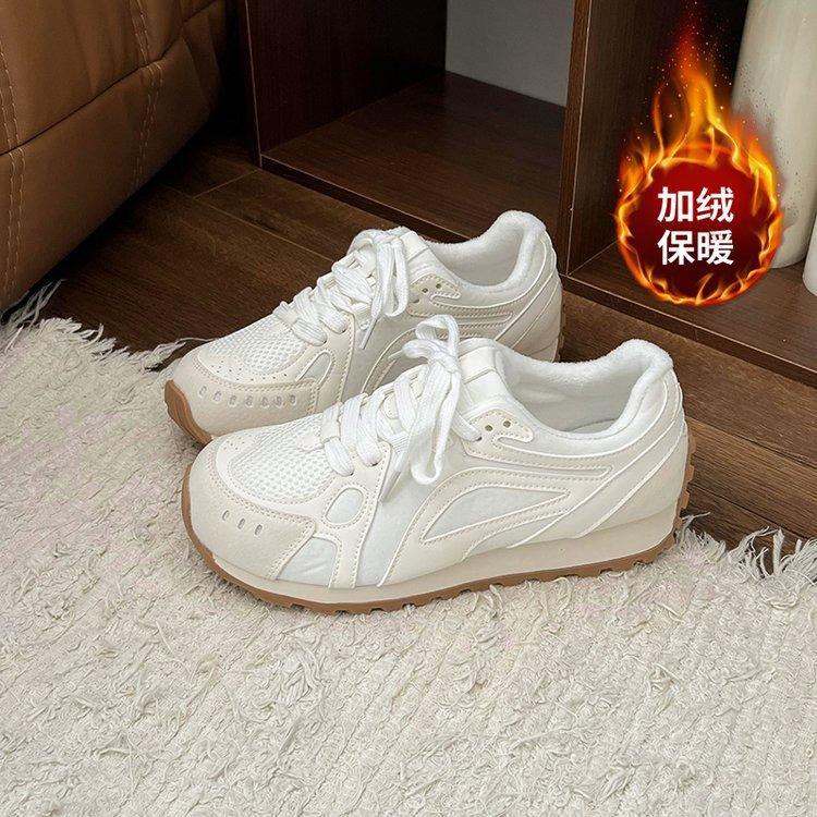 Winter Warm Retro Versatile Platform Forrest Gump Sports Shoes Women's 2024 New Autumn Lightweight German Training Casual Shoes Women
