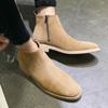 Men's Classic Retro Chelsea Boots Cow Suede Genuine Leather Men Trendy Ankle Boot Mens Casual Short Boots High-Top Shoes