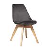 Scandinavian Style Velvet Chair "Helsinki" Atmosphera - Dark Gray
