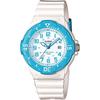 LRW-200H-2BV Analog Watch for Women and Kids, Gloss White and Blue, Overseas Model