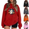 Women's Casual Fashion Halloween Print Long Sleeve O-Neck Sweatshirts Pullover Top