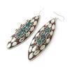 [M4184] - Turquoise Red 'Altaï' Designer Earrings