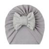 Solid Baby Cotton  Cute Bear Ear Bowknot Turban Hats Sweet Soft 0-4T Elastic Caps for Newborn Baby Boy Girls Headwraps