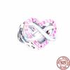 Sparkling Leveled Heart & Family Infinity Red Heart Charm 925 Sterling Silver Women Jewelry Beads Fit Original Fasion Bracelet