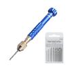 Mesanda Pin Vise Hand Drill, Hole Drilling Tool with 10 Drill Bits, Small Precision Manual Drill, No Electricity Required, Quiet, for Drilling Holes,