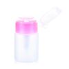 Manicure Liquid 60mL Clean Acetone Pump Dispenser Container Nail Polish Remover Empty Bottle