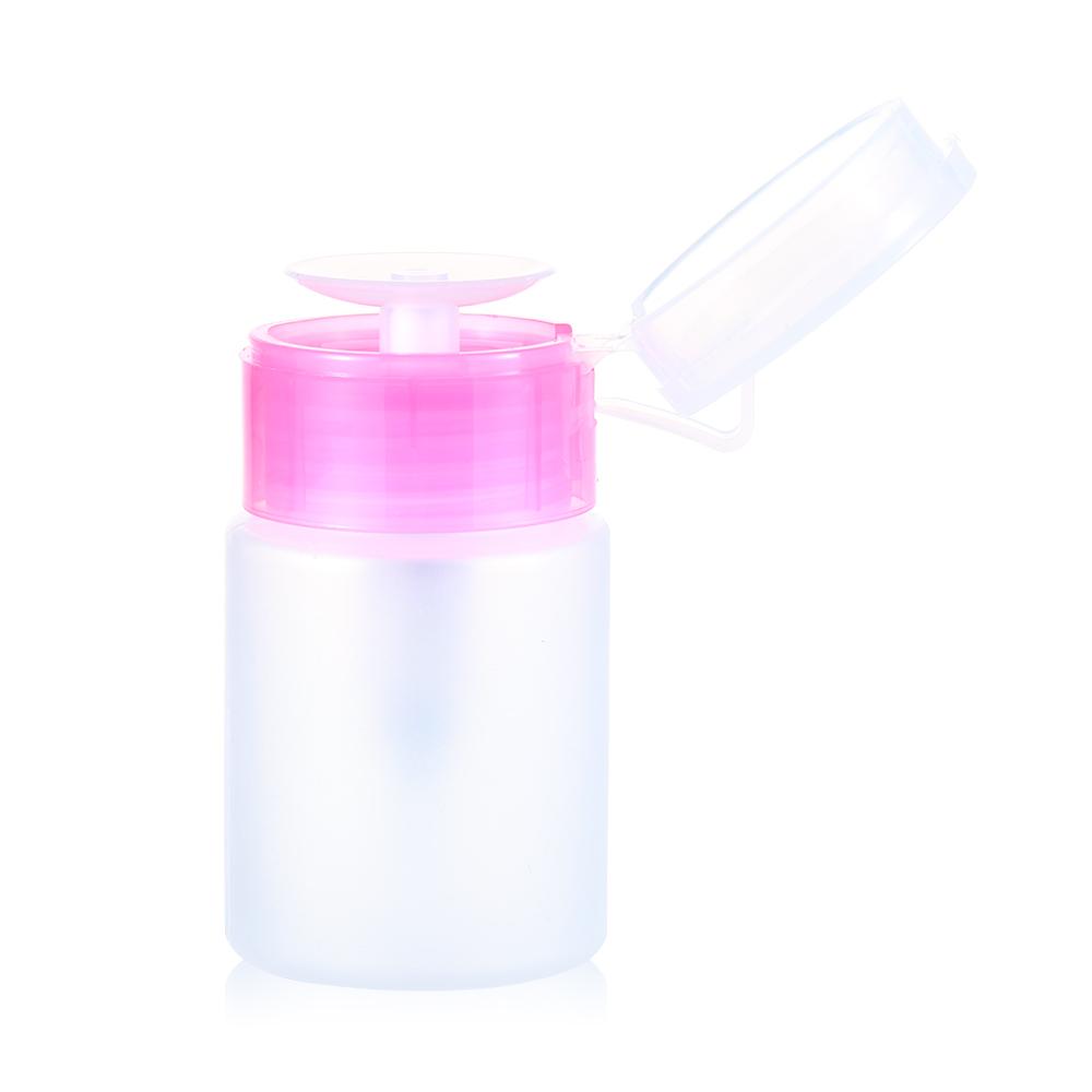 Manicure Liquid 60mL Clean Acetone Pump Dispenser Container Nail Polish Remover Empty Bottle
