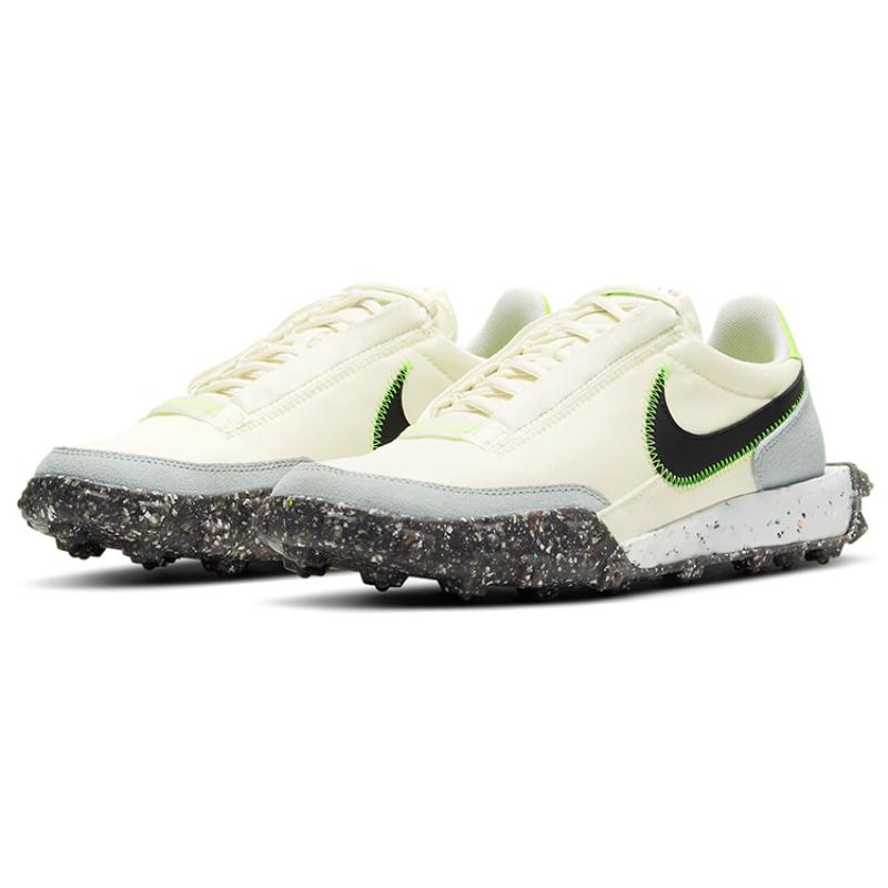 Nike Waffle Racer Crater Pale Ivory Electric Green Women's Sneakers CT1983-102