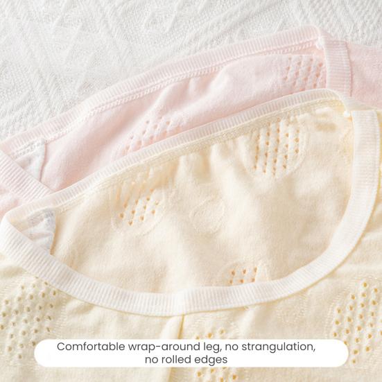 High School Student Panties Seamless Mid Waist High Elasticity Hollow Out Good Breathability Solid Color Slim Fit Thin