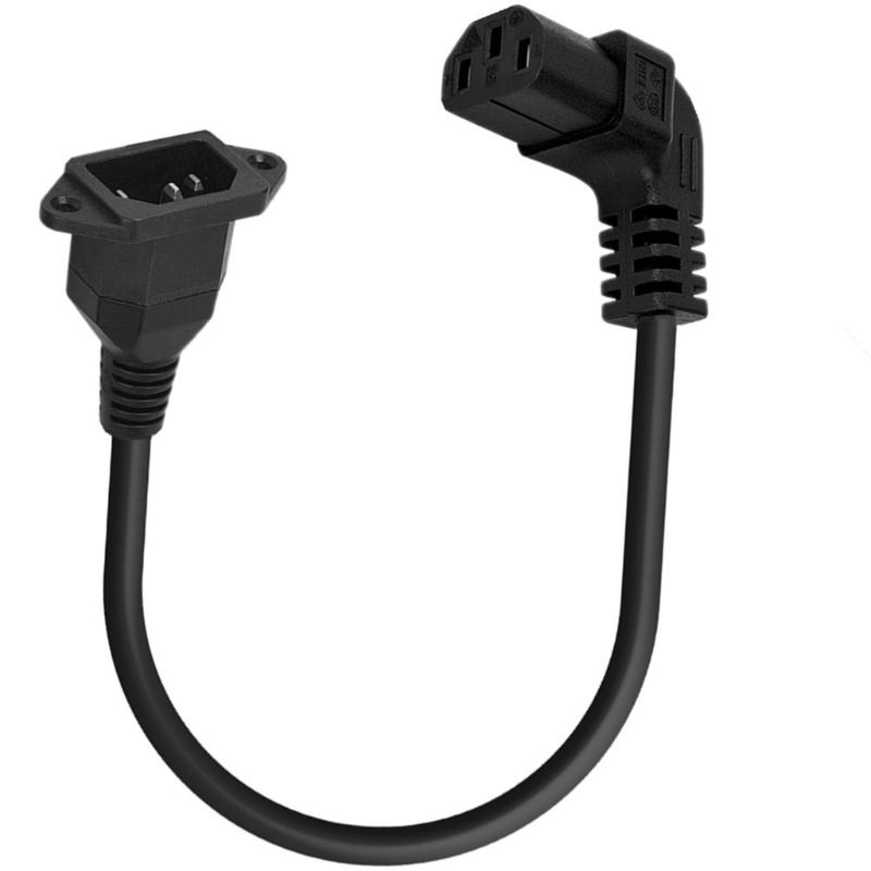 Удлинитель IEC320 C14 - C13 C14 с отверстиями для винтов C13 гнездо - C14 вилка угловой вверх/вниз/влево/вправо шнур питания