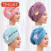 Magic Shower Hat Made of Microfiber, Embroidery Towel, Bath Caps, A Hat for Dry Hair, A Quick -drying Soft Hat for A Lady, A Turban On His Head