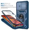 Volledige Beschermende Shockproof Case Met Standaard Houder Voor For Samsung iPhone Mix-Kleur Armor Rubber Cover