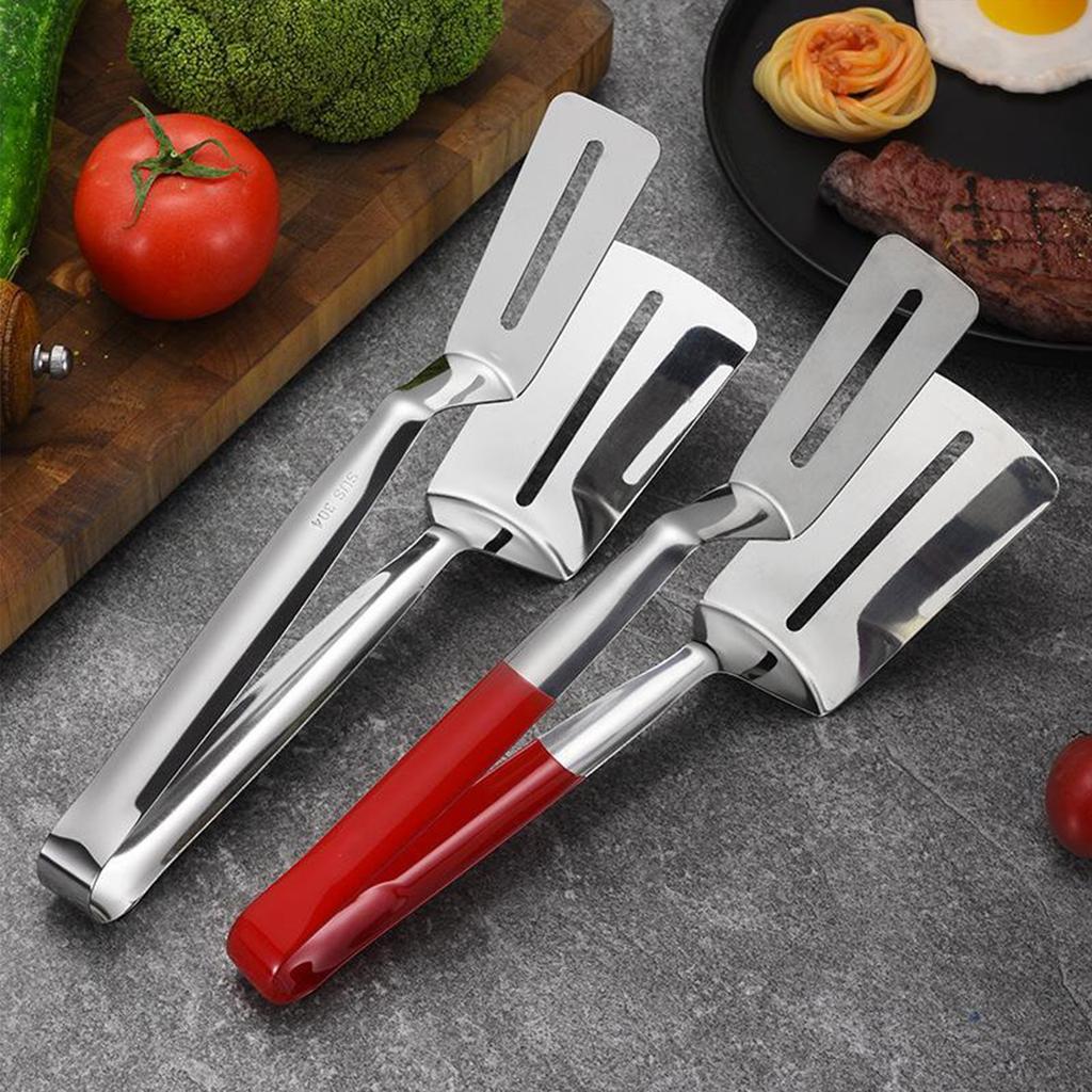 Stainless Steel Multifunctional Fish Frying Tongs, Steak Frying Tongs