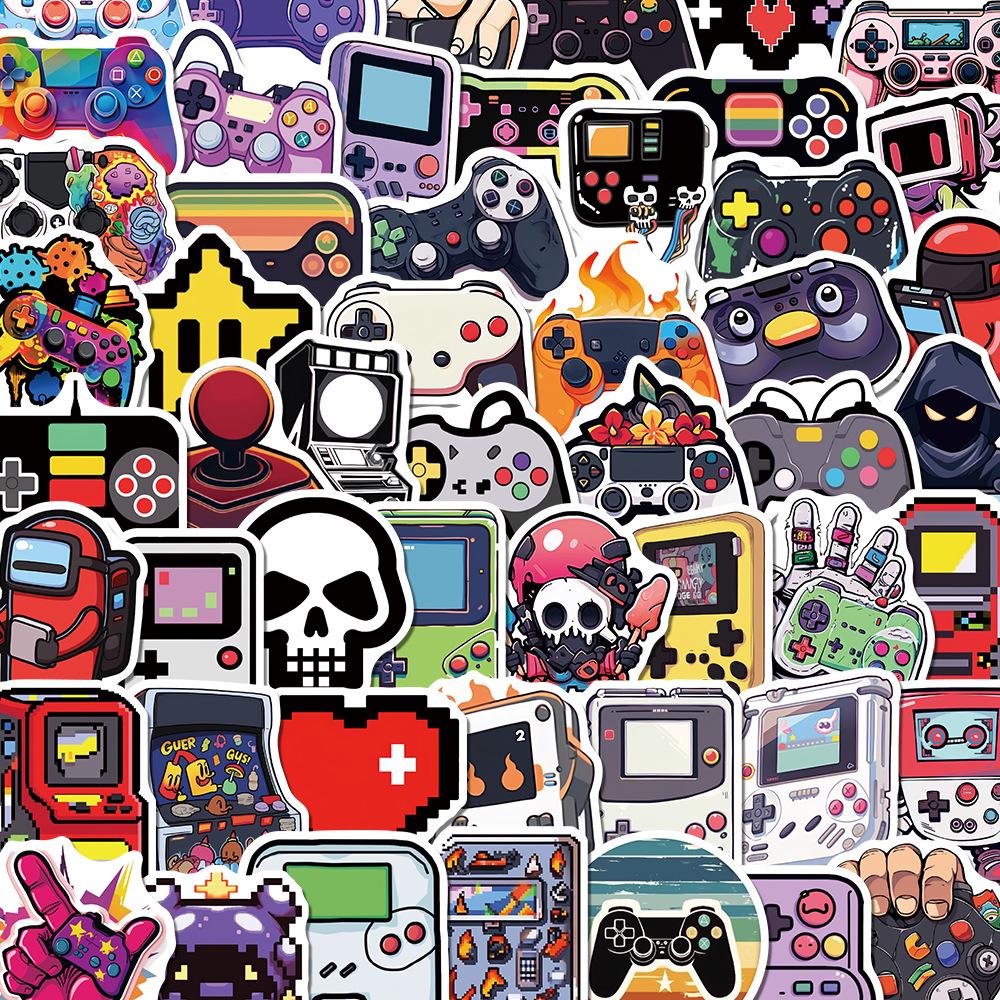 Retro Game Controller Graffiti Stickers Set (57 Pcs) for Consoles, Phones, Laptops, Suitcases