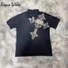 RogueWave Street Style Women Tops Short Sleeve Retro Gothic Style Haute Highend Design Stamp Duty Y2k Punk Style