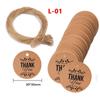 About 50PCS Kraft Paper Tags DIY Handmade/Thank You Multi Style Crafts Hang Tag With Rope Labels Gift Wrapping Supplies Wedding Favors