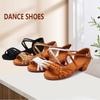 Satin Latin Dance Shoes for Women Girls 3.5cm Low Heel Ladies Kids Salsa Tango Salsa Ballroom Dancing Shoes Party Shoes