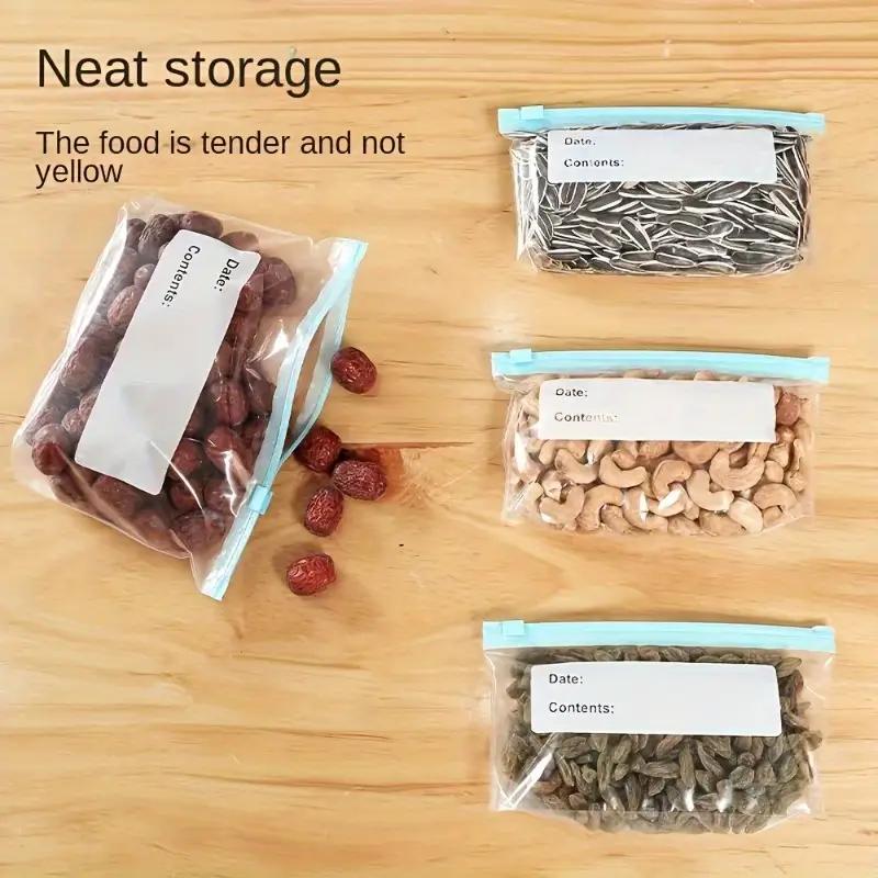 10pcs Reusable Leak-Proof Freezer Bags with Zipper Lock - Keeps Food Fresh, Ideal for Kitchen Organization