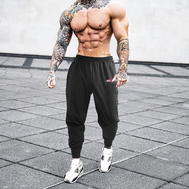 Muscleguys Men's Summer Thin Fashion Bodybuilding Sweatpants Casual Korean Style Lightweight and Breathable Trousers Mens Joggers Pants