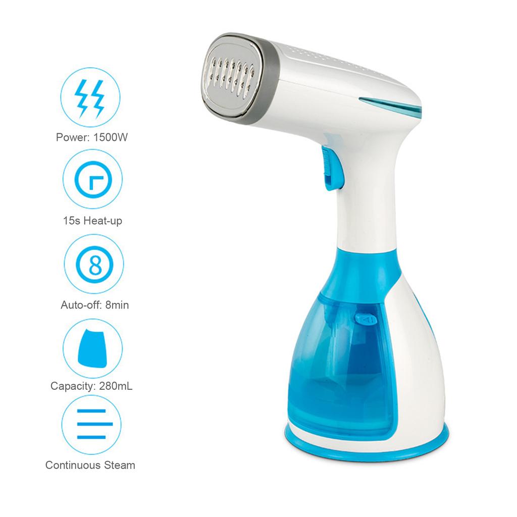 1500W Handheld Clothes Garment Fabric Steamer 280mL Steamer Hand Steam Iron Portable Ironing
