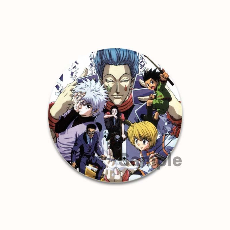 58mm Anime Hunter X Hunter Brooches Cartoon Cosplay Badges for Backpack Clothes Fashion Jewelry Accessories Manga Icon Pin Decor