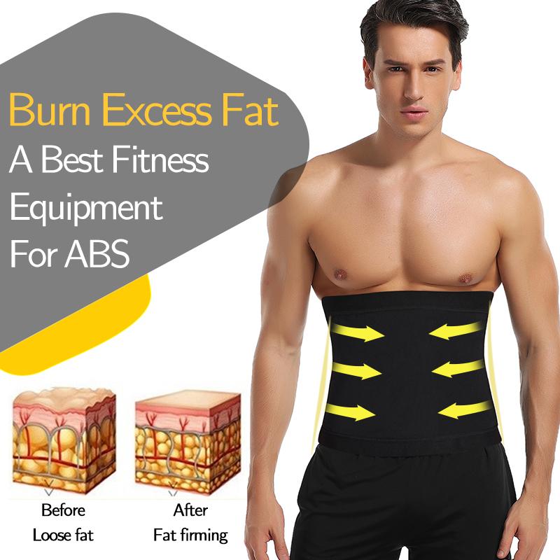 Men Sweat Waist Trainer Sauna Belt Tummy Control Body Shaper Belly Shapers Weight Loss Workout Fat Burner Slimming Shapewear