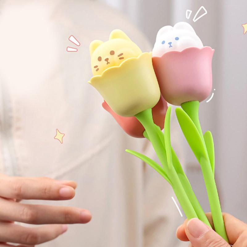 Cartoon Night Light Flower Shaped Three Color Sweet And Warm Charging Usb