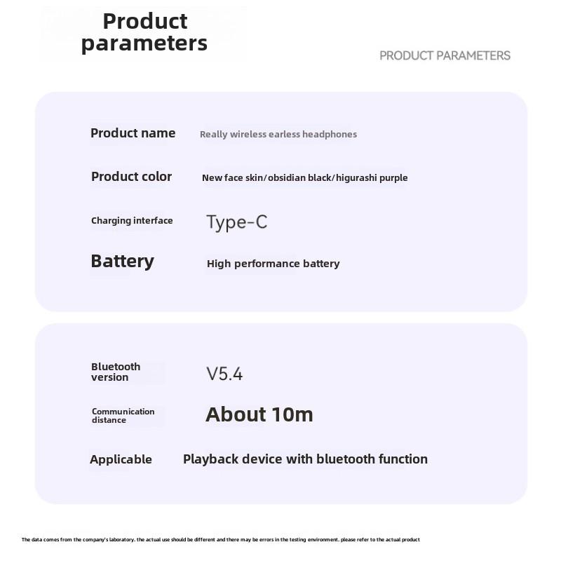 New Open Bluetooth Headset Wireless Clip-on Air Bone Conduction Ultra-long Life and High Sound Quality