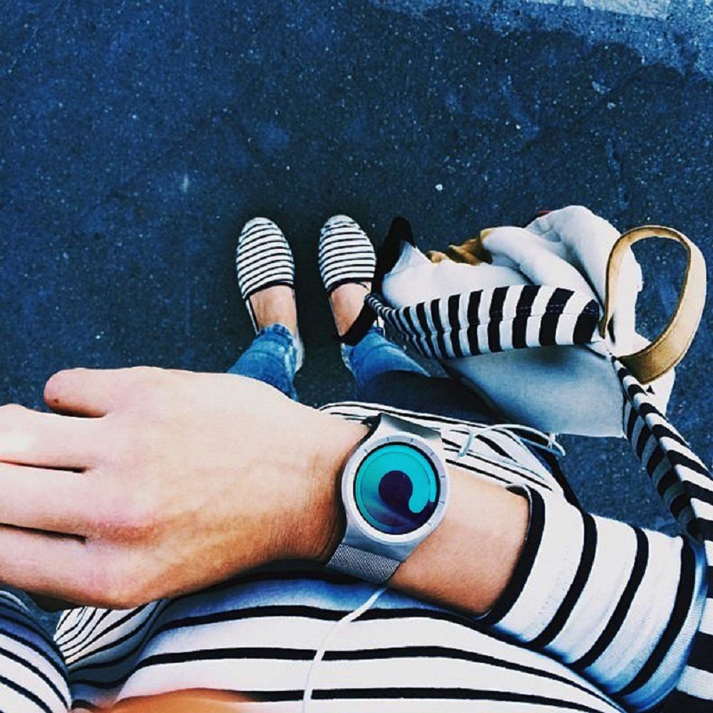 SINOBI Unique Vortex Concept Watch Men's High Quality 316L Stainless Steel Modern Trend Sport Man Quartz Wrist Watches