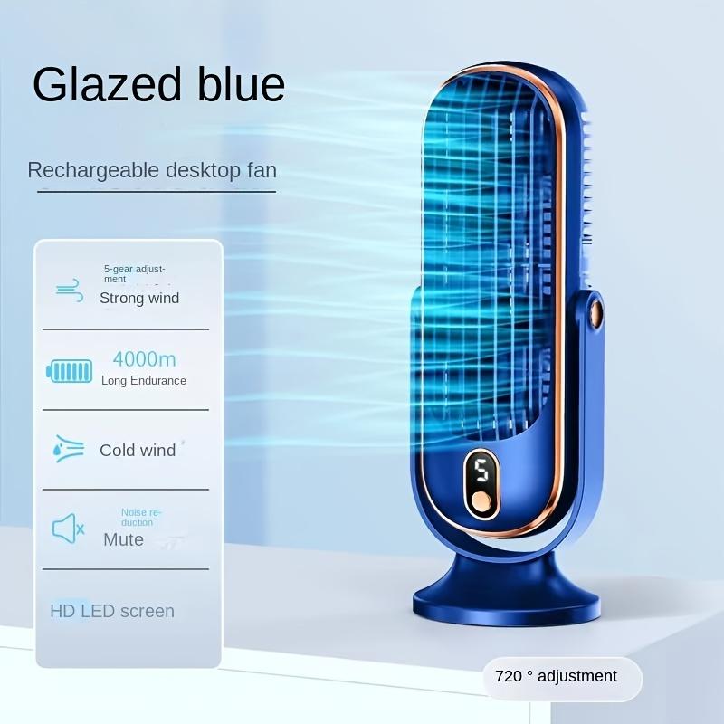 Desktop Tower Fan Arrival Home Office Use Electric Fan Strong Wind Cooling USB LED Display 5 Speed Adjustment Summer Essential