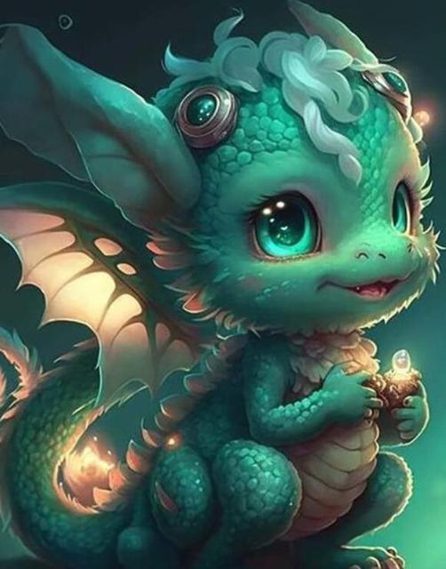 Diamond Painting Dragon Baby New Arrival 2023 Diamond Embroidery Cartoon 5d Mosaic Picture Full Drill Square Round Craft