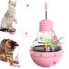 Cat Toys Sliding Flashing Ball Self-weight Balance Tumbler Toy Leaking Food Dispenser Kittty Toy Feather Kitten Toy Pet Supplies