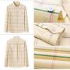 New Men's Plaid Shirts Long Sleeve Casual Office Pure Cotton Oxford Easy Care Fashion Youngster