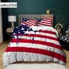 National Flag Duvet Cover Set King Size Creative American Flag Bedding Set for Teens Adults Microfiber Single Double Quilt Cover