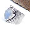 Rainbow Moonstone Solid 925 Sterling Silver Women Boho Designer Handmade Women Ring Wedding Gift Jewelry