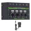 4 Channel Headphone Amplifier Low Noise Stereo Headphone Splitter Mixing Console for Recording