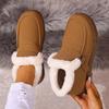Women's Snow Boots 2025 Winter Warm and Cold-proof Flat-bottomed Lazy Shoes One Pedal Casual Women's Cotton Shoes Versatile Women's Shoes