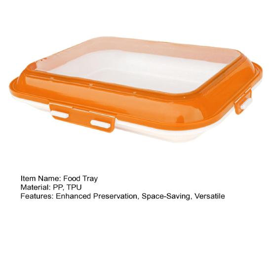 Food Preservation Tray with Vacuum Sealed Lid Stackable Reusable Food Storage Container Fridge Storage Case for Kitchen