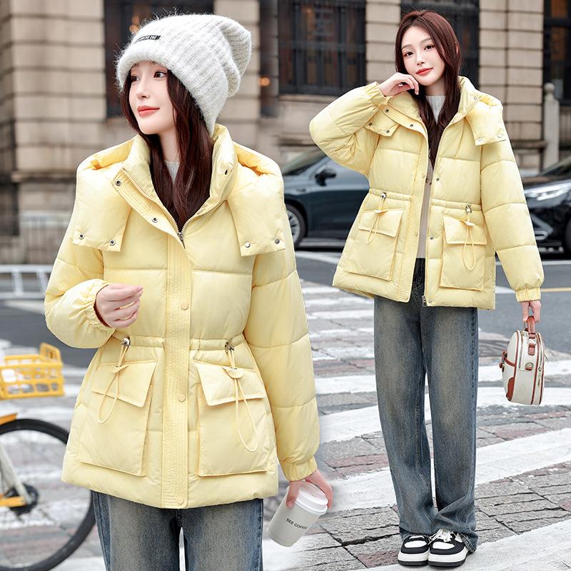 Пуховики, пуховики 2025 зима новая мода свободный утолщенный средней длины тепловой пуховик