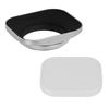 Haoge LH-S46T 46mm Square Metal Screw-in Lens Hood with Shade Design Cap for Canon, Nikon, Sony, Leica, Zeiss, Voigtlander, and Fujifilm