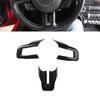 Carbon Fiber Look Interior Steering Wheel Cover Trim For Ford Mustang 2015-2019