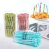 50Pcs Cartoon Plastic Fruit Fork Toothpicks Bento Lunch Box For Kids Birthday Party Snack Cake Dessert Selection Forks