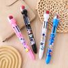 Back To School 5pcs 0.5mm Cartoon Astronaut Shape Seal Six Colors Ballpoint Pen, Durable School Learn Ballpoint Pen for Awarding Student Prize Smooth