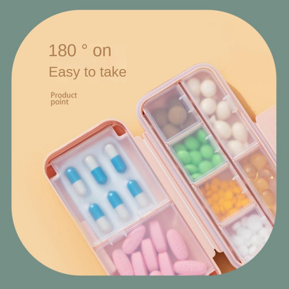 PP+silicone Travel Pill Organizer Double Sealing Medicine Container Case Medicine Box Travel