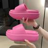Fashion 6cm New Thick Sole EVA Slippers for Women Fashion Home Platform Slippers for Summer Outwear Non Slip Elevated Slippers for Women