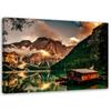 Canvas Print, House On a Lake In the Mountains