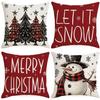 Christmas Pillowcase Decorative Sofa Living Room Pillow Cushion Cover Linen Pillow Case