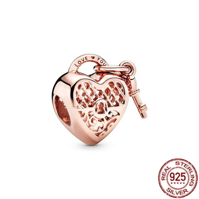 Sparkling Leveled Heart & Family Infinity Red Heart Charm 925 Sterling Silver Women Jewelry Beads Fit Original Fasion Bracelet