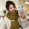Warm Winter Cashmere Scarf Solid Color Shawl Wrap Fashion Long Tassel Scarves  Women